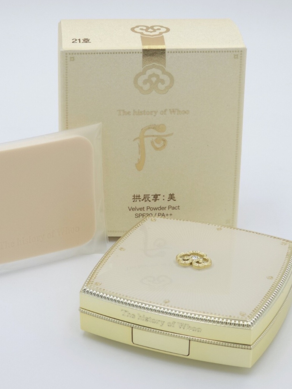 The Whoo Gongjinhyang Mi Velvet Powder Pact 12g SPF30 PA++ No.21 K-Beauty